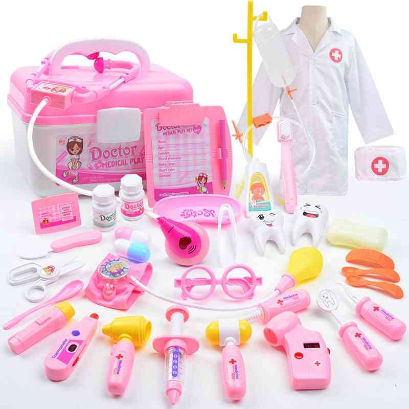 Toys Doctor Set For Kids 26-49pcs Suitcase Medical Tool Nursing Pretend Play Kit Simulation Injection Medicine Toy