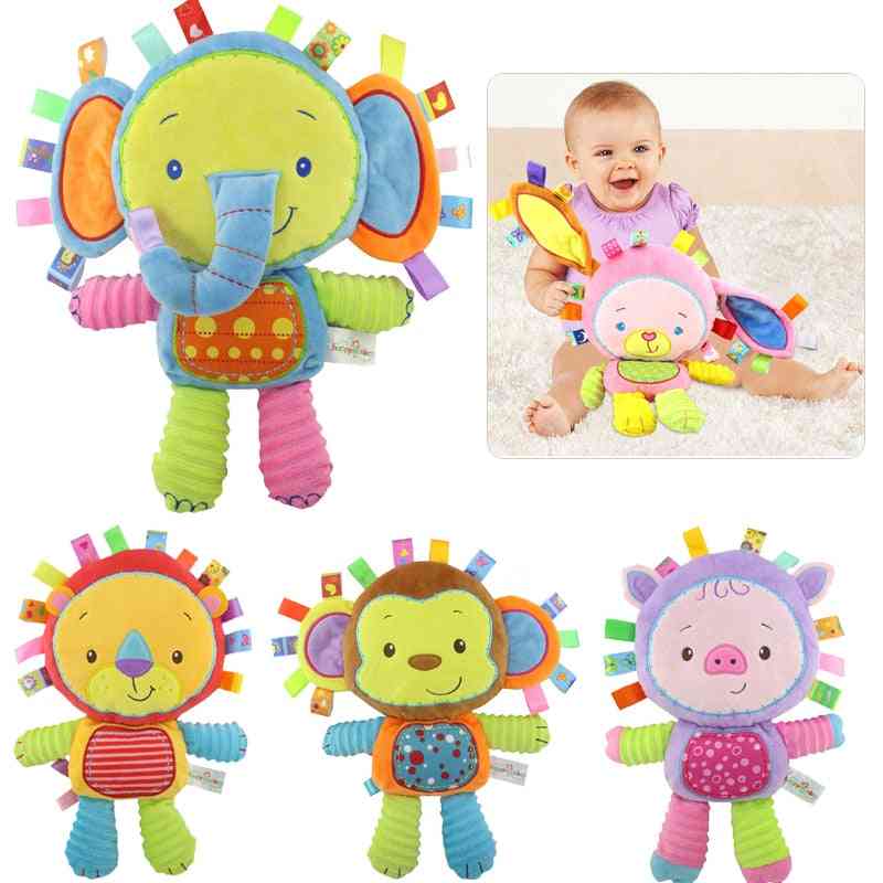 8 Styles Baby 0-12 Months Appease Ring Bell Soft Plush Educational Infant Kids Baby Rattles Mobiles Squeaky Sound Toy