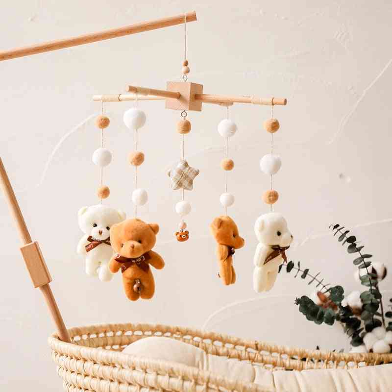 Baby Crib Mobiles Wooden Bed Bell Stroller Rattles Toy
