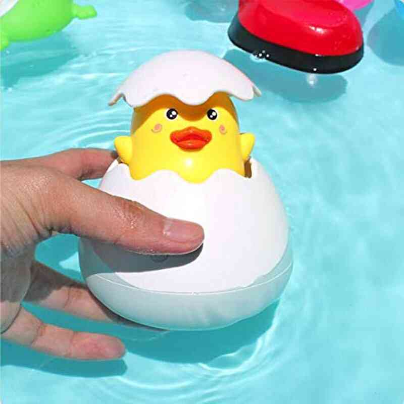 Baby Cute Bathing Toy Duck Penguin Egg Water Bathroom Sprinkling Water