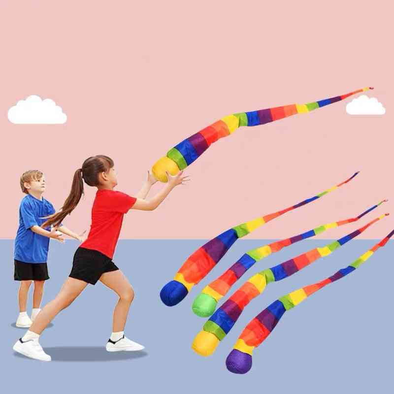 Hand Throwing Ribbon Rainbow Ball Outdoor Toy