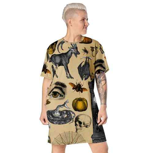 Halloween Spiritual Symbolism T-shirt Dress