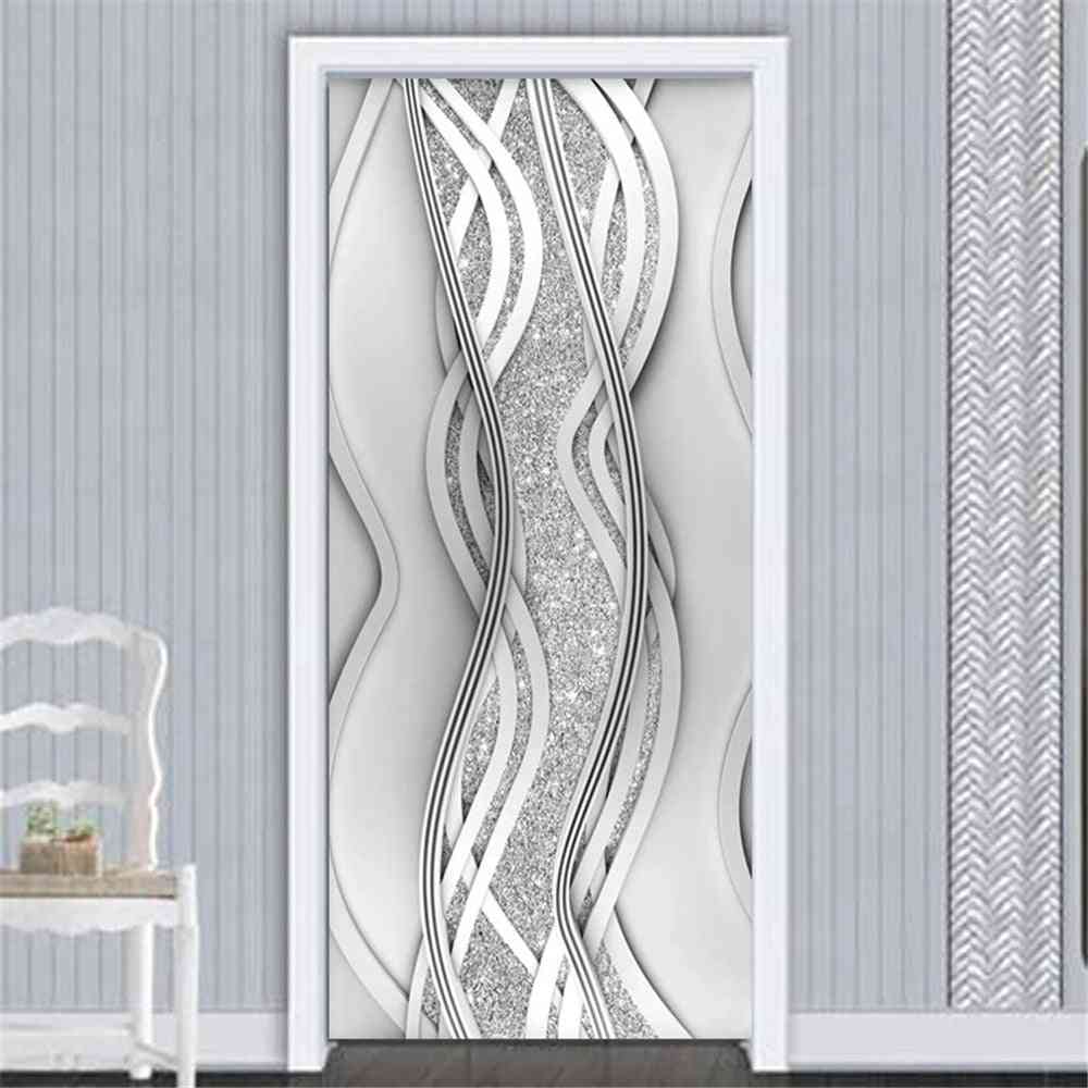 3d Abstract Fashion Living Room Art Door Sticker