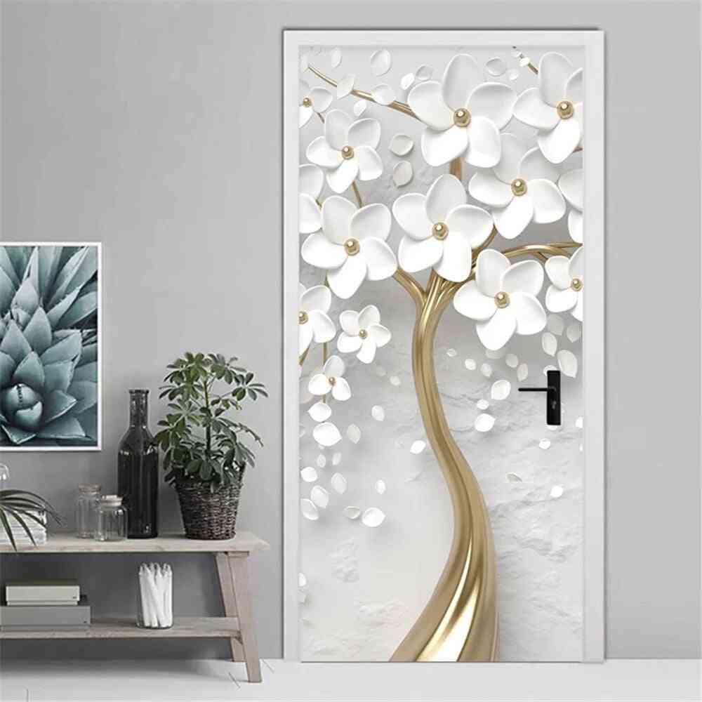 3d Abstract Fashion Living Room Art Door Sticker