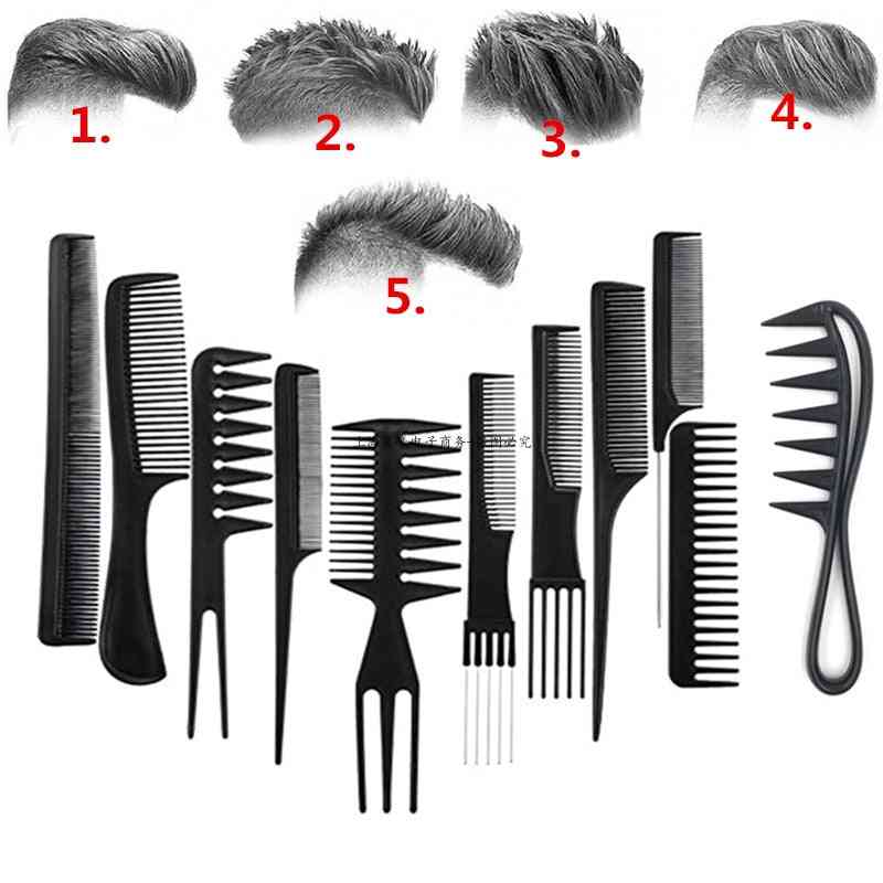 New Arrivals Men Women Beauty Salon Hair Styling Hairdressing Black Plastic Brush Combs Anti-static Hairbrush Modelling Tools