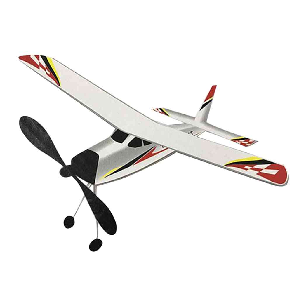 Rubber Band Elastic Powered Glider Airplane Toy