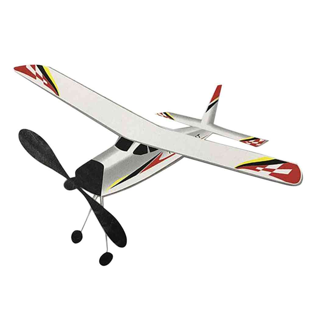 Rubber Band Elastic Powered Glider Airplane Toy