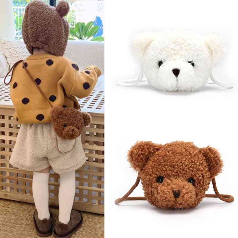 Cute Bear Plush Shoulder Bag,children Cartoon Messenger Bags