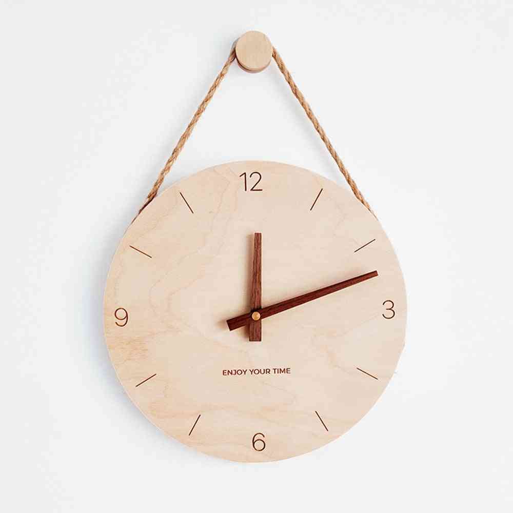 Wall Clock Wooden Nordic Wall Clock Modern Design Digital Clocks Home