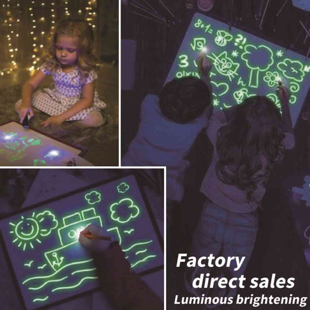 Illuminated Light Drawing Board Toy Development Drawing Doodle Tablets Education Jr Deals
