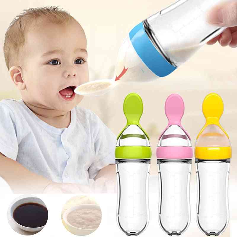 Baby Spoons Bottle Feeders Newborn Medicine Feeders Silicone Bottles
