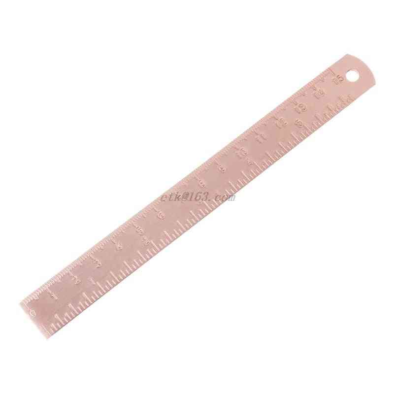 Vintage Copper Brass Ruler Bookmark Label Book Mark Cartography Painting Measuring Tool Office School Stationery