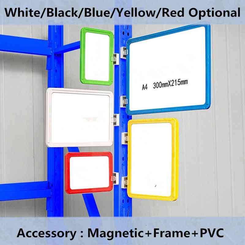 Plast magnetiska hyllor etiketter hållare display ram stormarknad produkt prislapp hållare display board