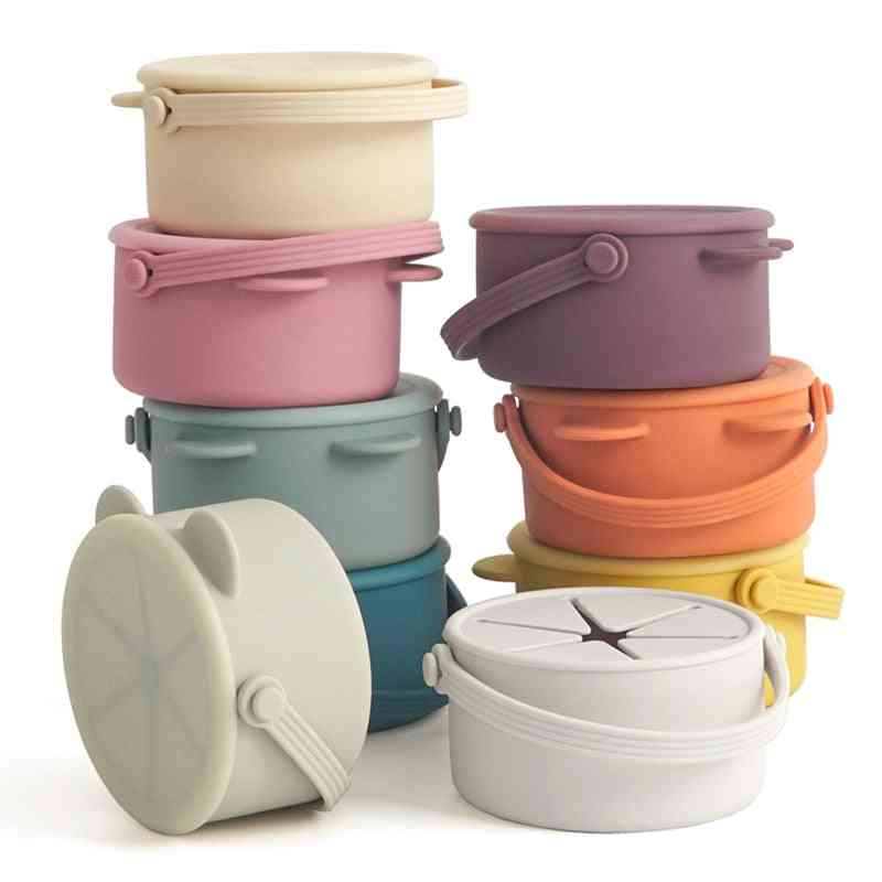 Cartoon Animal Infant Snack Storage Container With Silicone Lid