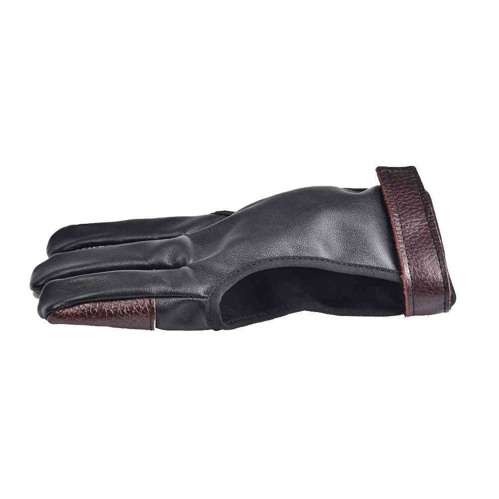 Hunting Bow And Arrow Archery 3 Finger Gloves