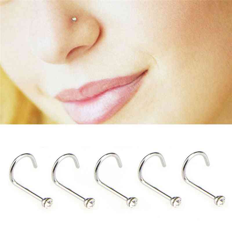 Nose Studs Hooks Bar Body Piercing Jewelry