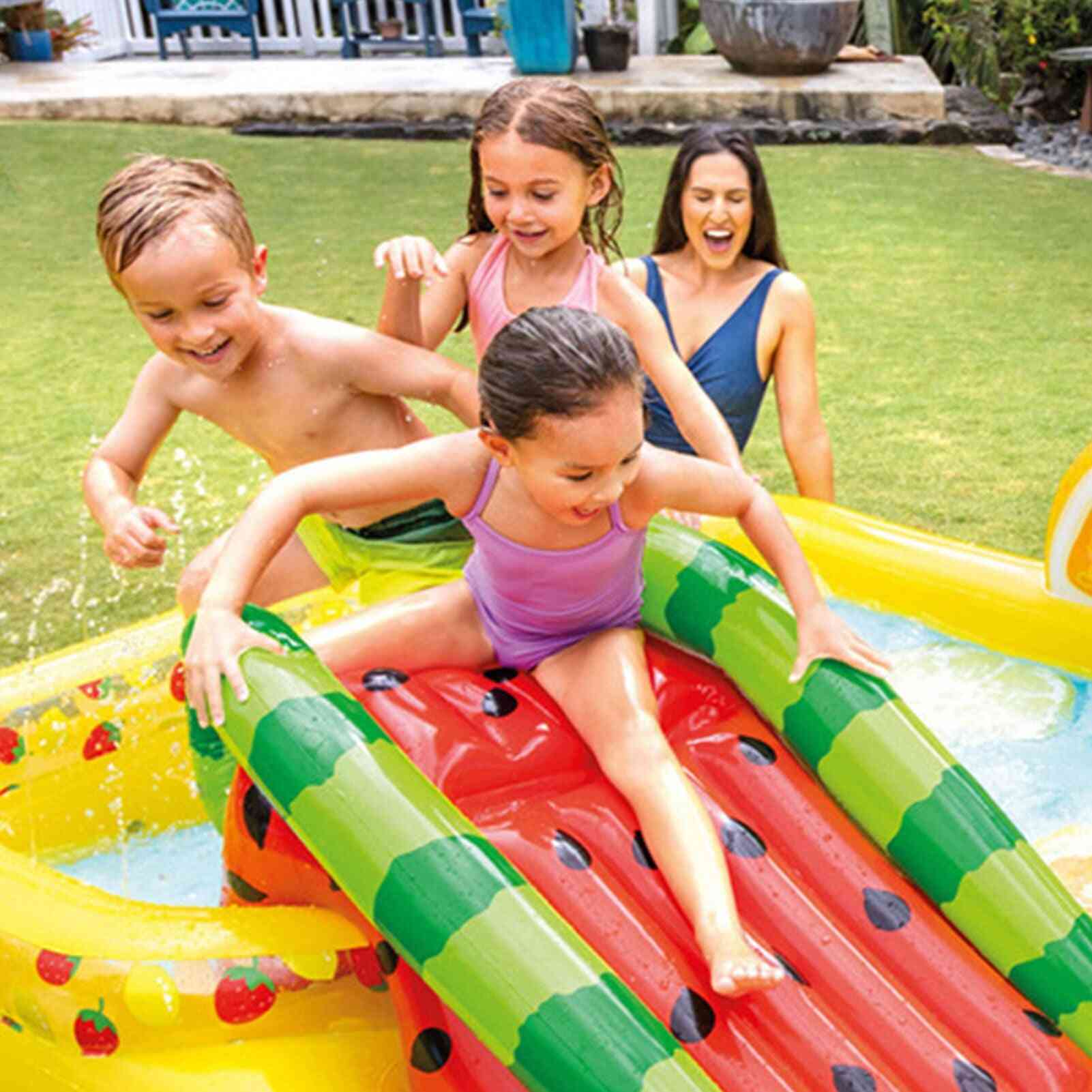 Inflatable Swimming Pool Summer Float Toy Folded Seahorse Covered Paddling Pond Bathing Tub 493l Outdoor Swimming Pool