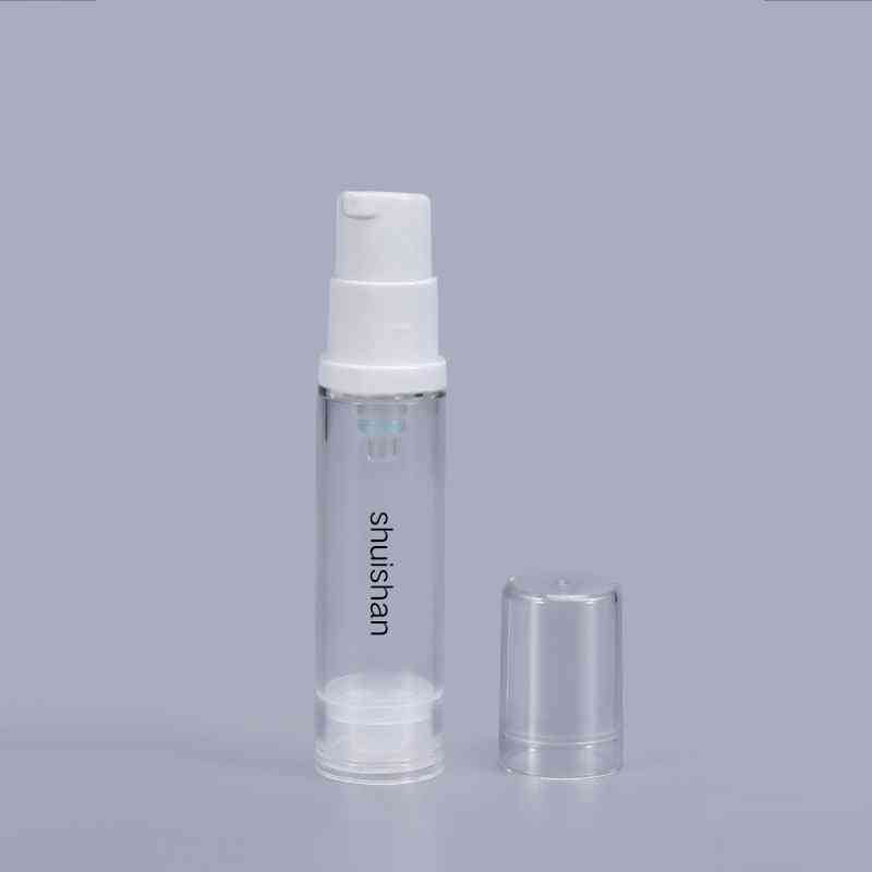 10pcs Plastic Travel Bottles Cream Refillable Bottle Clear Airless Pump Emulsion Vacuum Lotion Bottle 5ml/10ml/15ml