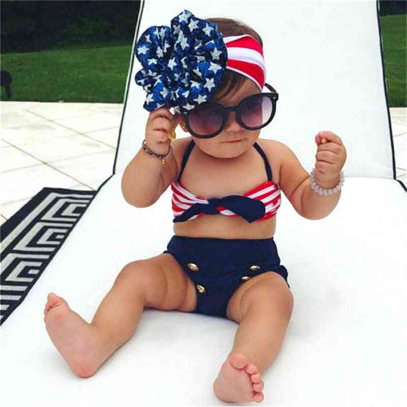 Newborn Baby Swimwear Bathing Suit Stripe Bikini