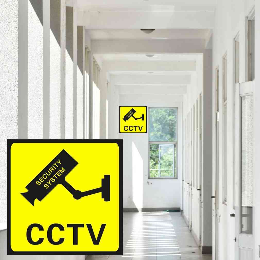 Square Cctv 24 Hour Monitor Camera Warning Stickers