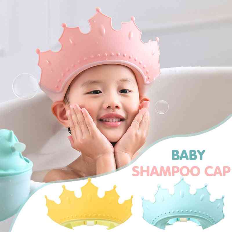 Adjustable Size Crown Baby Shower Cap