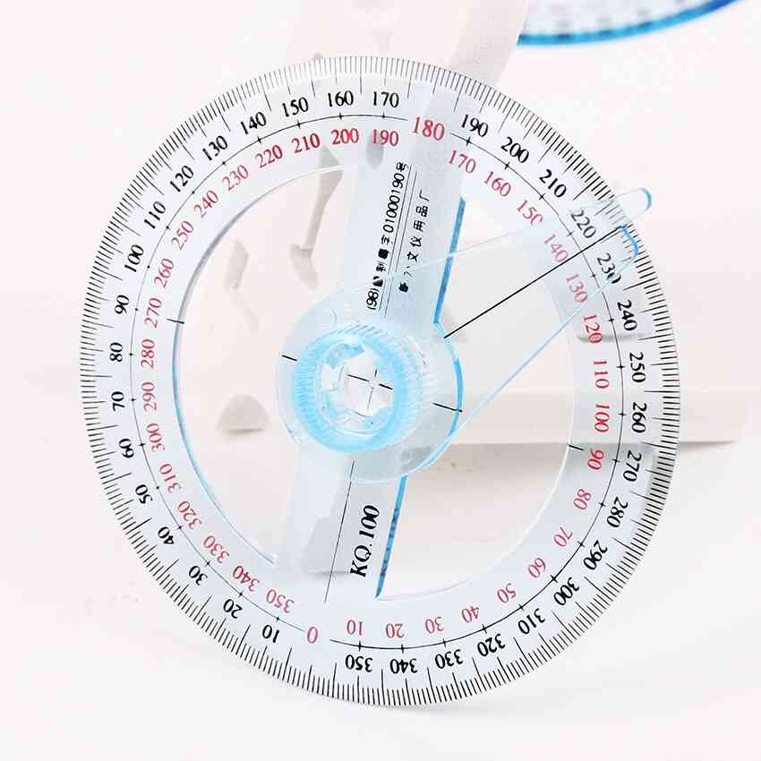 Plastic 360 Degree Pointer Protractor Rulers Angle Finder
