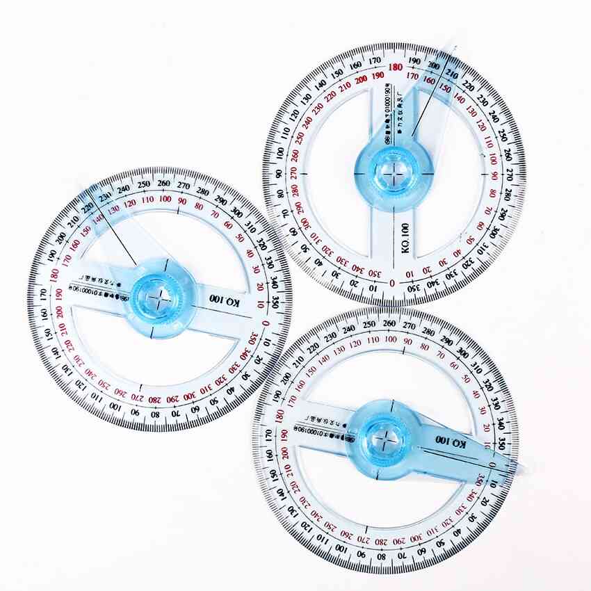 Plastic 360 Degree Pointer Protractor Rulers Angle Finder