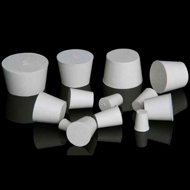 White Solid Rubber Stopper Push-in Sealing Plug Laboratory Rubber Plug Pipe Tank
