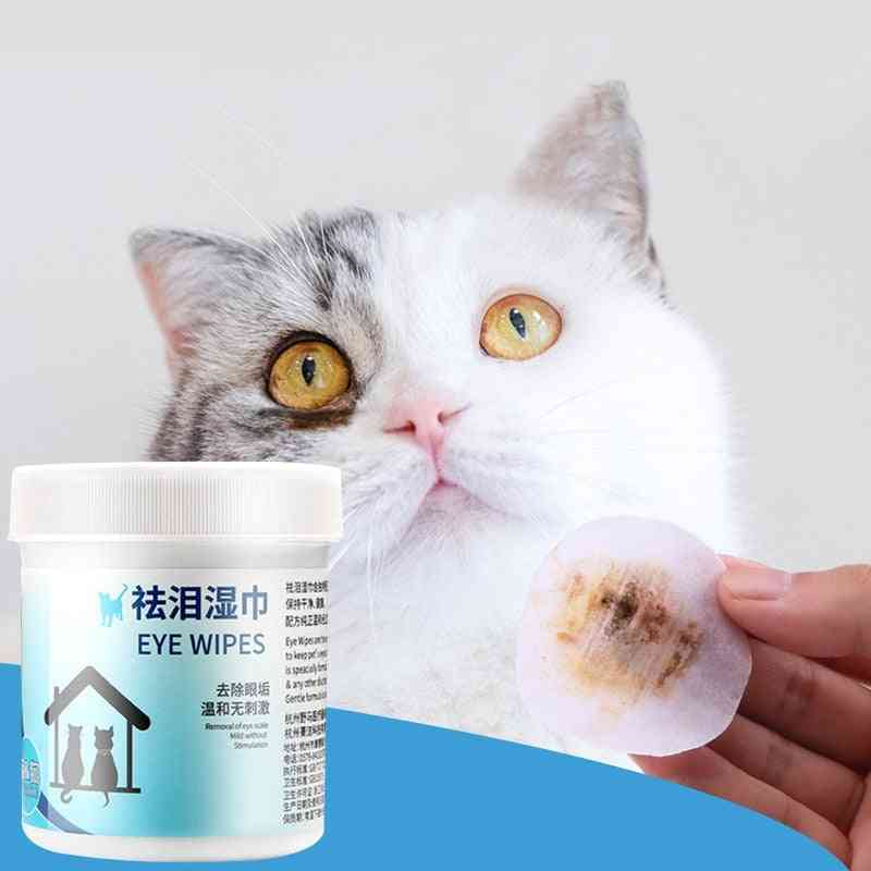 100pcs/can Pet Eye Wet Wipes Dog Cleaning Paper Towels