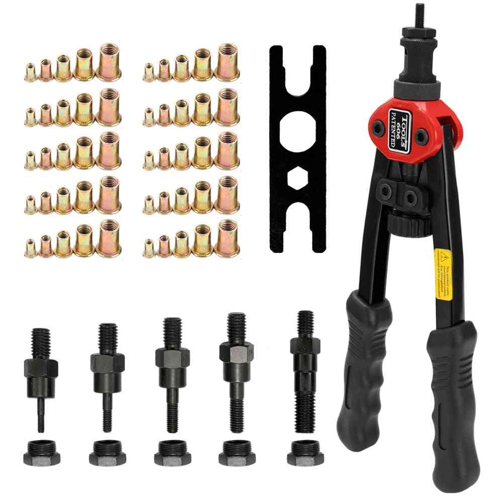 12in Hand Riveter Nut Guns Labor-saving Hand Riveter Bt-606 Double Insert Manual Rivet Machine Riveting Tools With Nuts