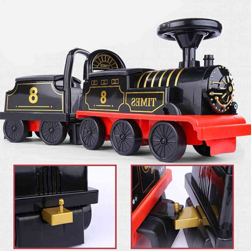 Play Music Light Kids Electric Ride On Train Car With Track