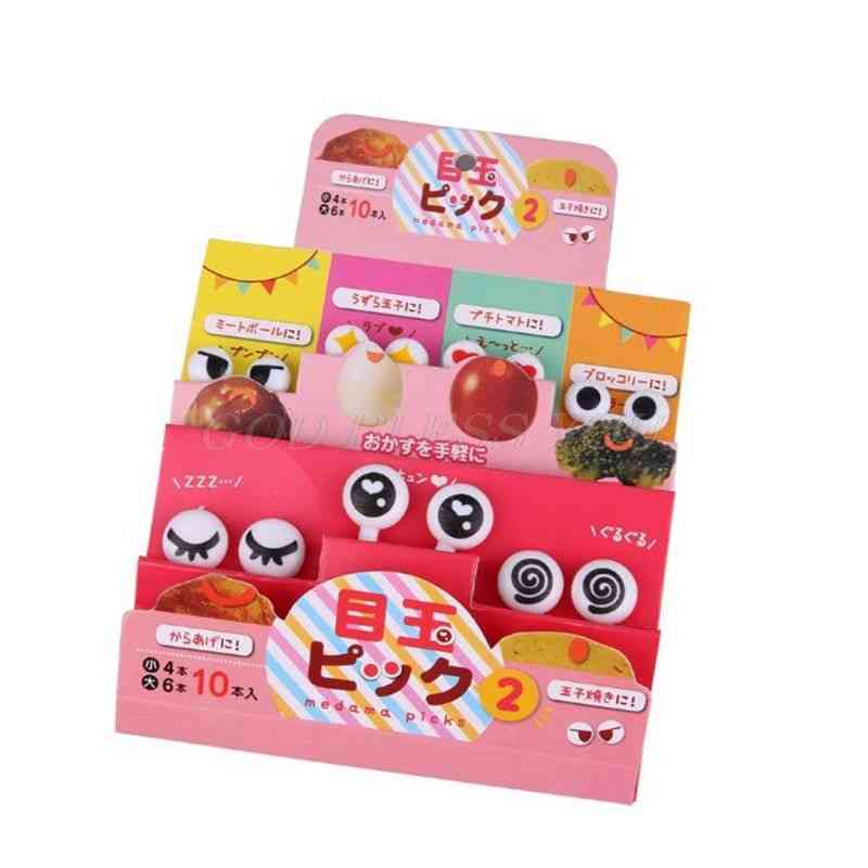 Mini spett söta tecknade ögon kawaii lunch bento box