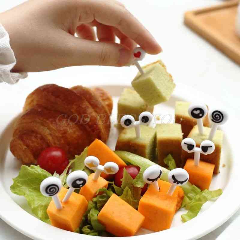 Mini Skewers Cute Cartoon Eyes Kawaii Lunch Bento Box