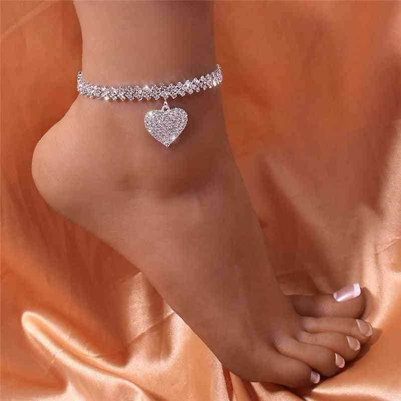 Womens Silver/gold Luxury Anklets