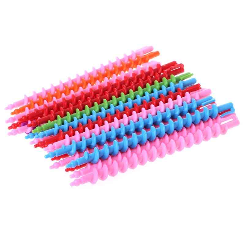 Long Plastic Styling Barber Salon Tool Hairdressing Spiral Hair Perm Rod