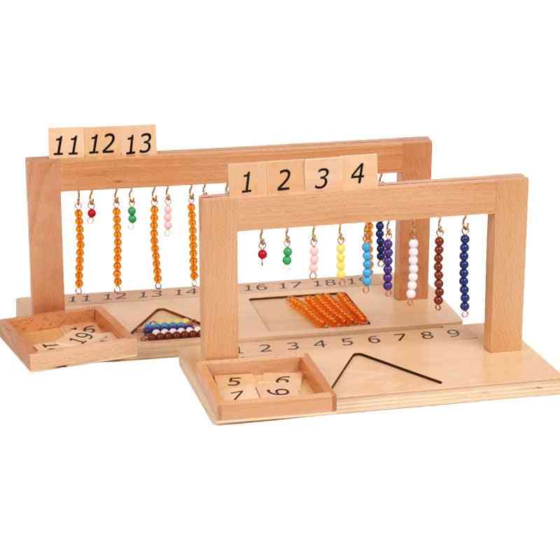 Montessori undervisning matematik legetøj digitale tal 1-19 bøjle