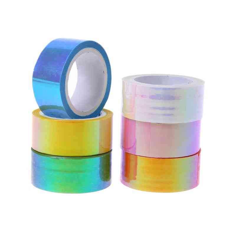 Dekoration holografisk prismatisk glitter tape hoops stick