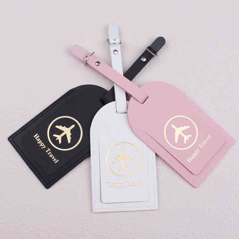 Pu Leather Luggage Bag Case Tags- Suitcaselabels