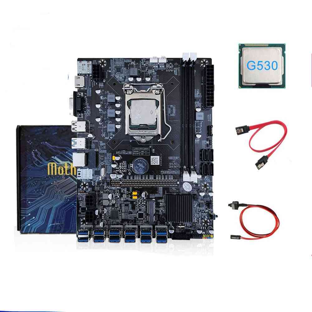 B75 Btc Mining Motherboard And G1620 Cpu Sata Cable
