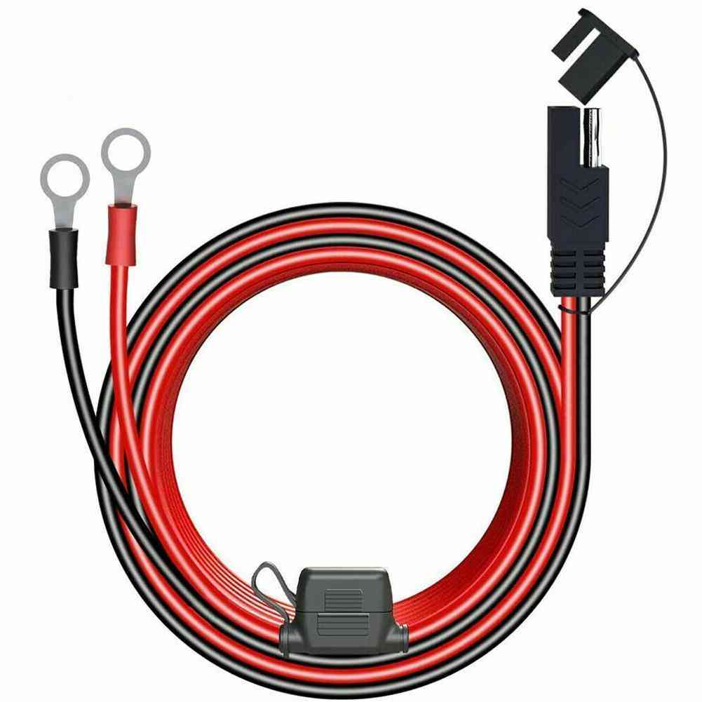 16awg Sae 2 Pin Quick Disconnect To O Ring Terminal Harness