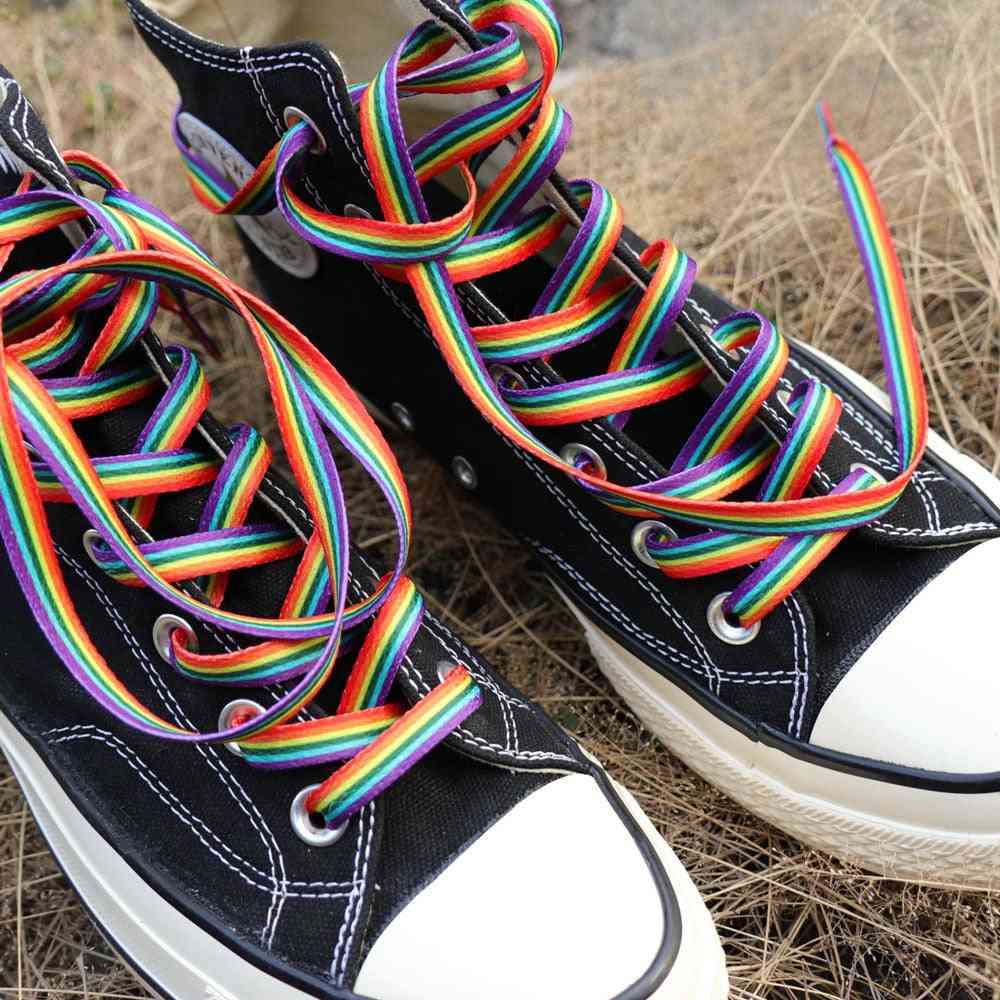 Solid Long Rainbow  Shoelaces