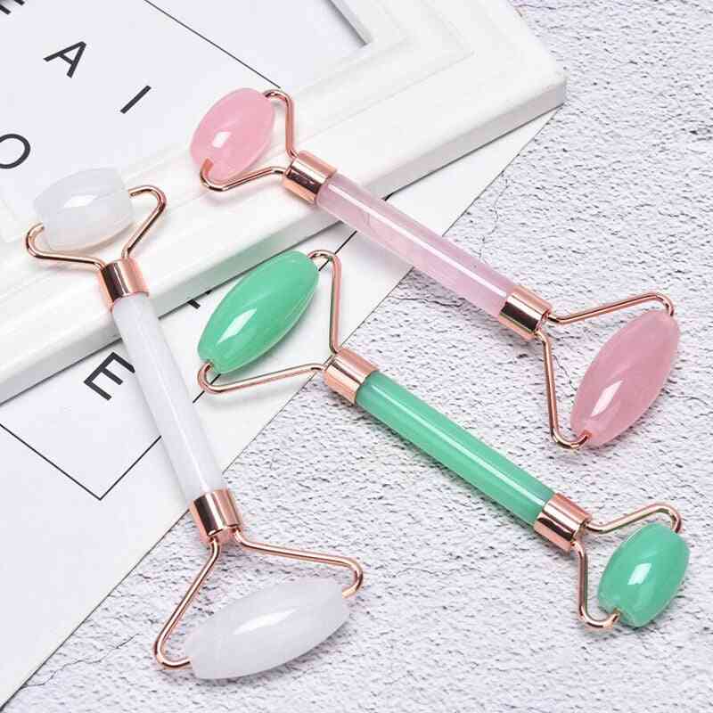 Double Head Design Natural Stone Slimming Facial Roller