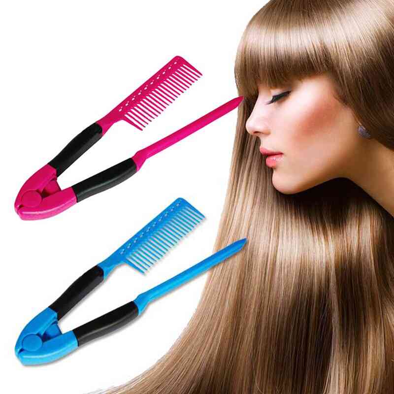 Clip-type Hairdressing Hair Straightener Comb