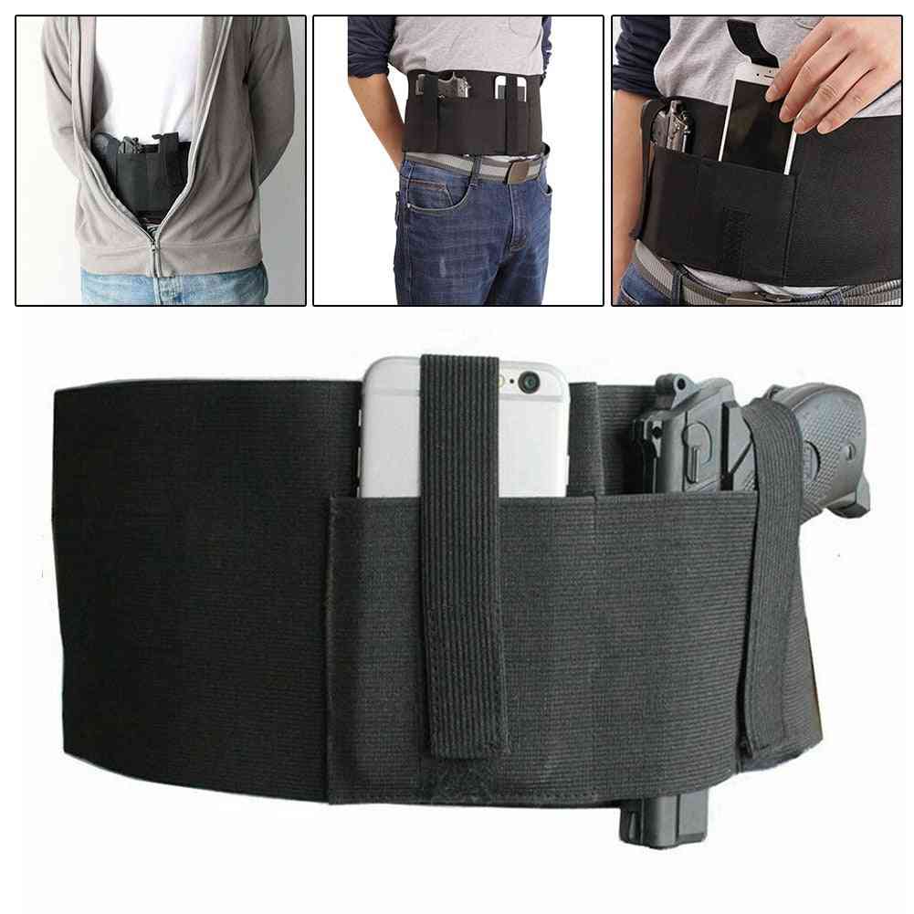 Pistol Holster Military Portable Hidden Bag Wide Belt