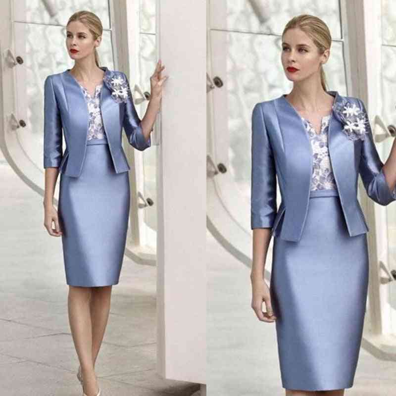 Mother Of The Bride Dresses With Jacket Wedding Party Dresses Set B