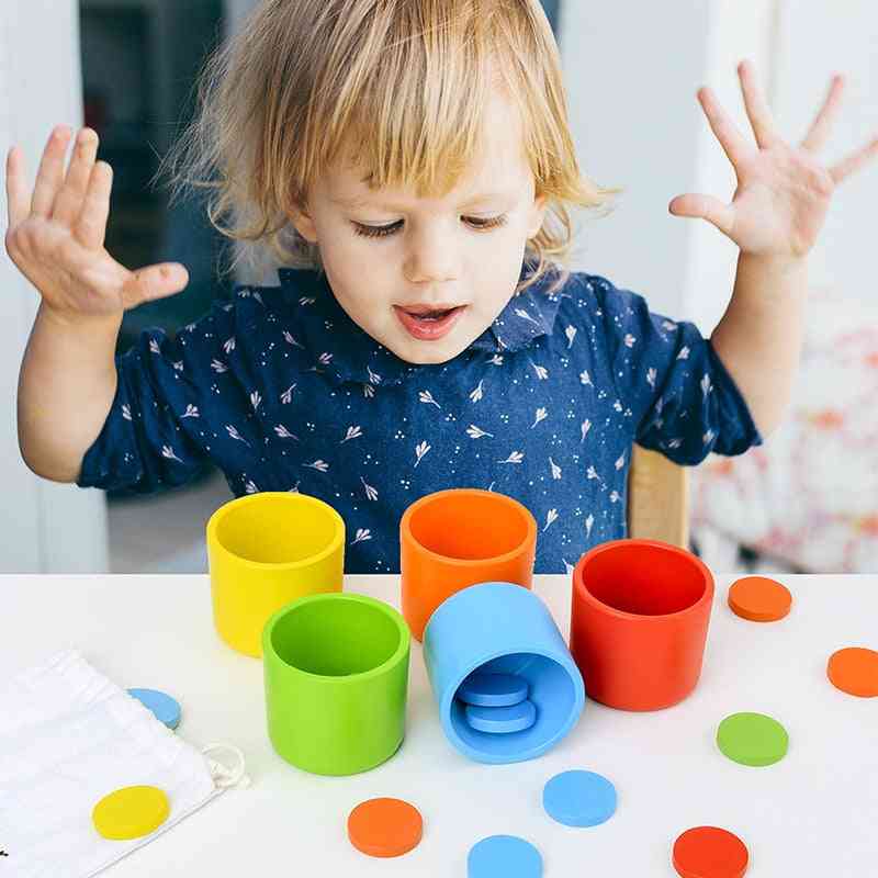 Utbildningsmaterial trä baby förskola montessori leksak