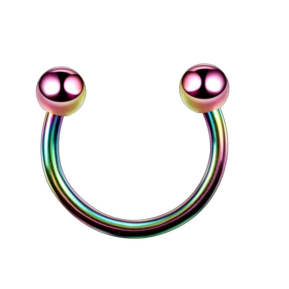 Titanium cirkulær næse øre septum piercing ring-body smykker