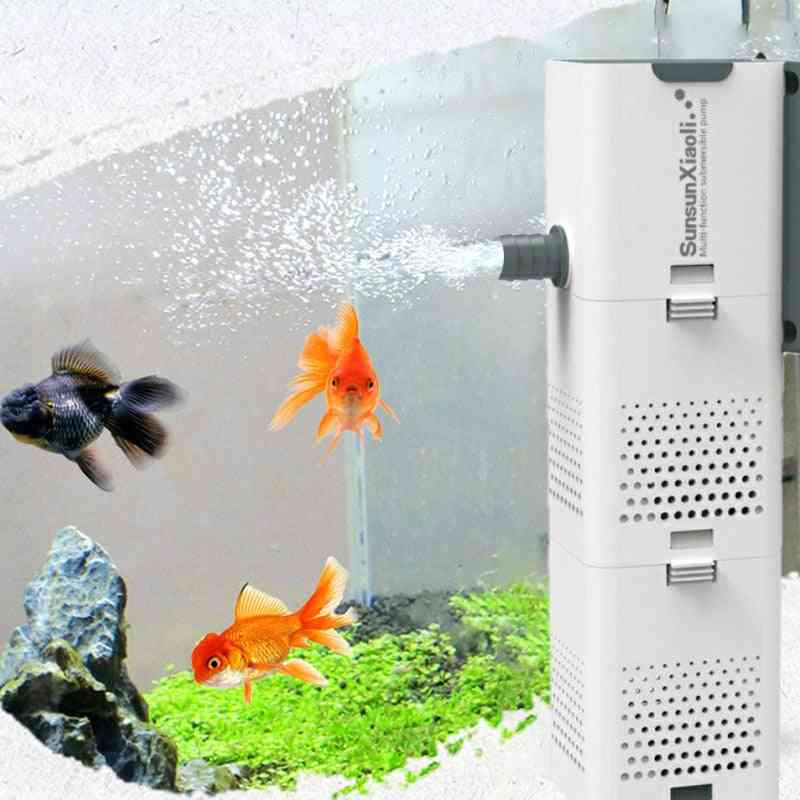 Aquarium Filter 4 In 1 Fish Tank Submersible Air Oxygen Internal Pump