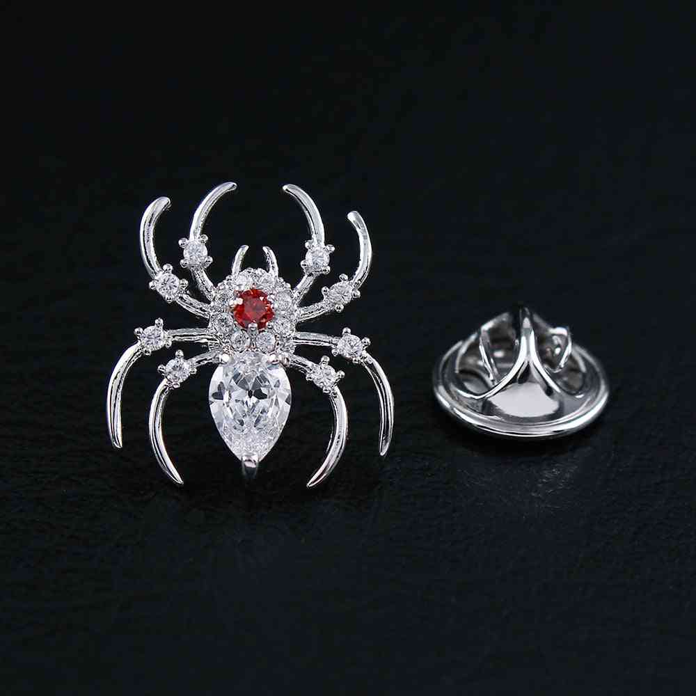High-grade Spider Small Crystal Brooches