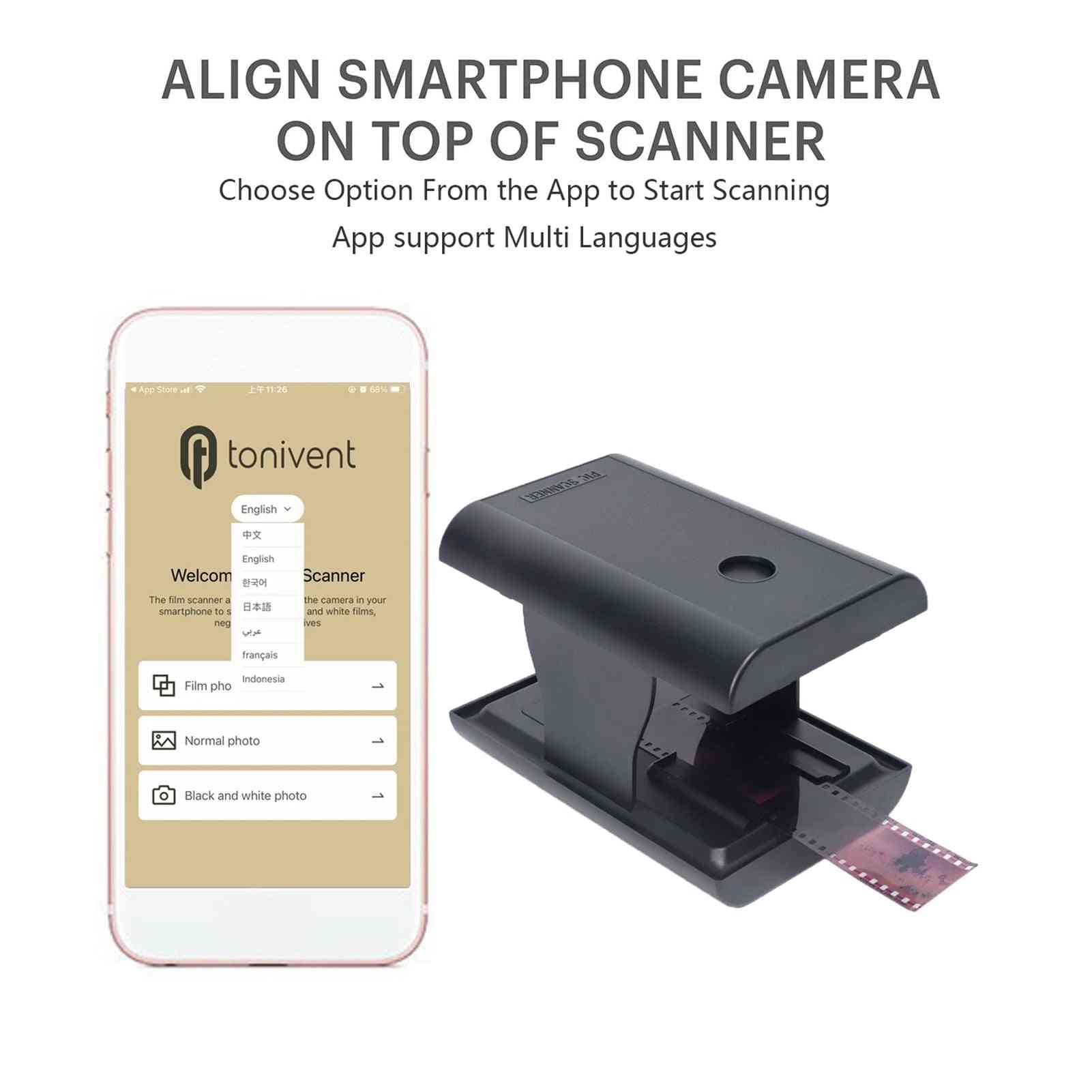 Negatives Slides Film Scanner Smartphone Camera Play